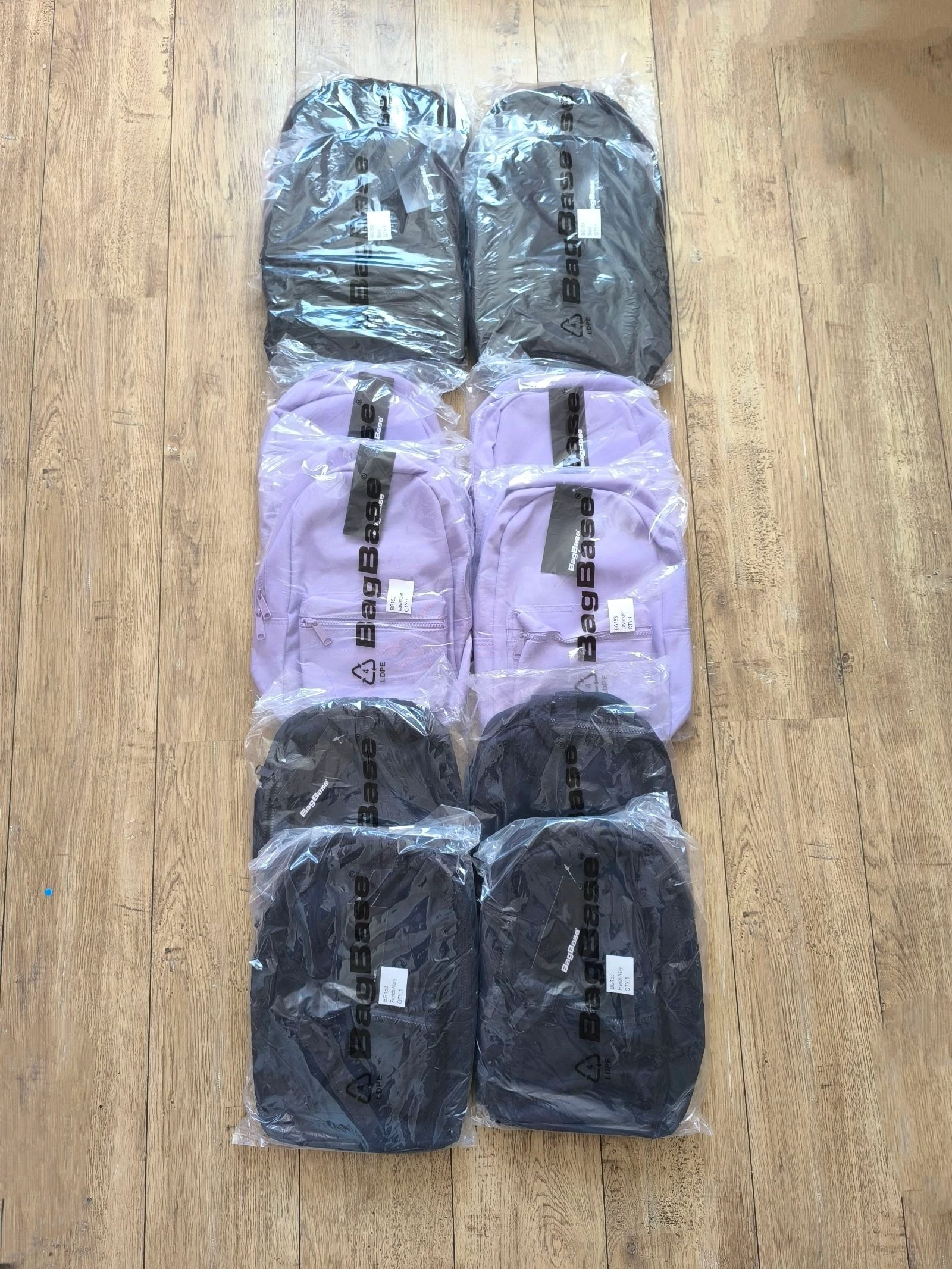 Lot de 12 sacs à dos bag base BG153 taille 23×35×12, 7L